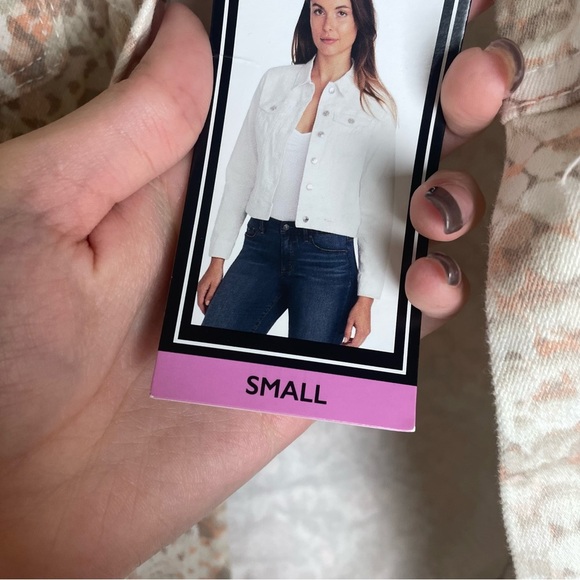 NINE WEST Pink Leopard Print Denim Jacket - Picture 5 of 8